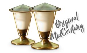 Read more about the article Antike Tischlampe grün, Retro aus den 50er Jahren – bezauberndes Pärchen