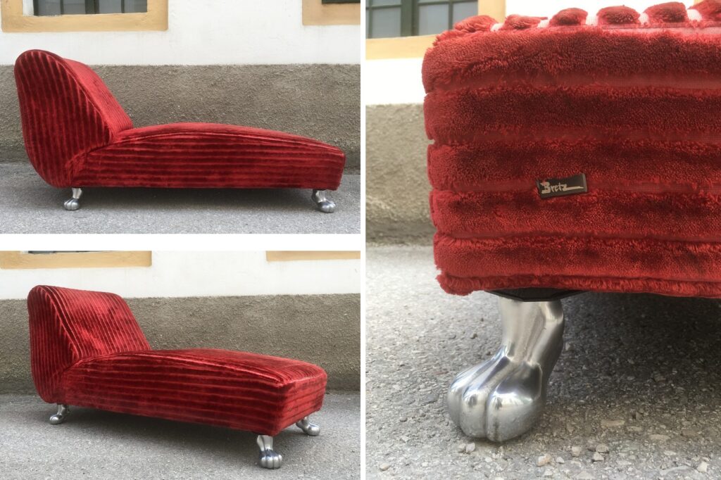 BRETZ Chill Liege rotes Streifenstoff Sofa 2 Bretz Sofa Liege rot Chill Design