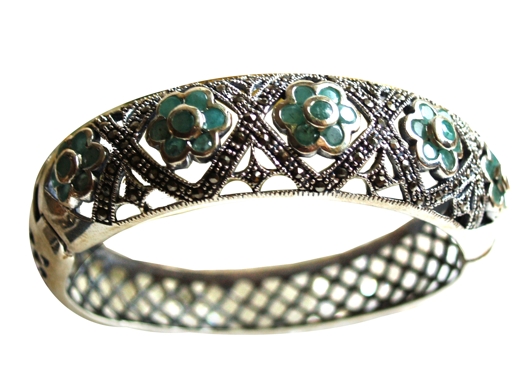 925 silber smaragde massiv handgemacht 8 01 3