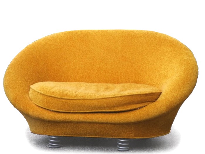 Read more about the article Designersofa BRETZ Pood Ufo in sonnigem Dottergelb
