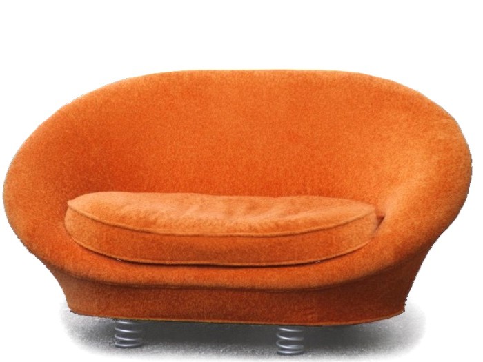Read more about the article Designersofa BRETZ Ufo Pool 2-Sitzer Kräuselvelour orange