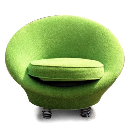 Read more about the article Cultsofa BRETZ Pool Ufo Stuhl, Kräuselvelour grün