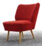 Read more about the article Cocktailstuhl Retro in Ziegelrot aus den 50er Jahren – lieber antik statt replik!