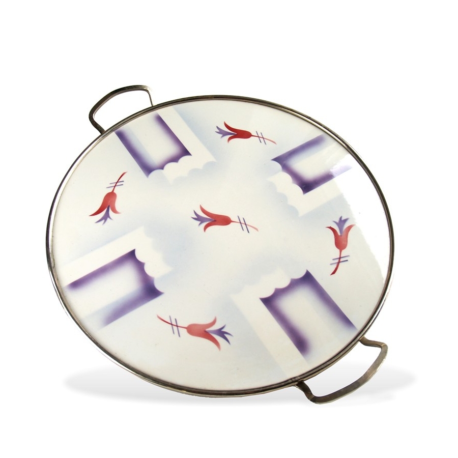 Read more about the article Artdeco Tulpenbemalung Vintage Tortenplatte Keramik