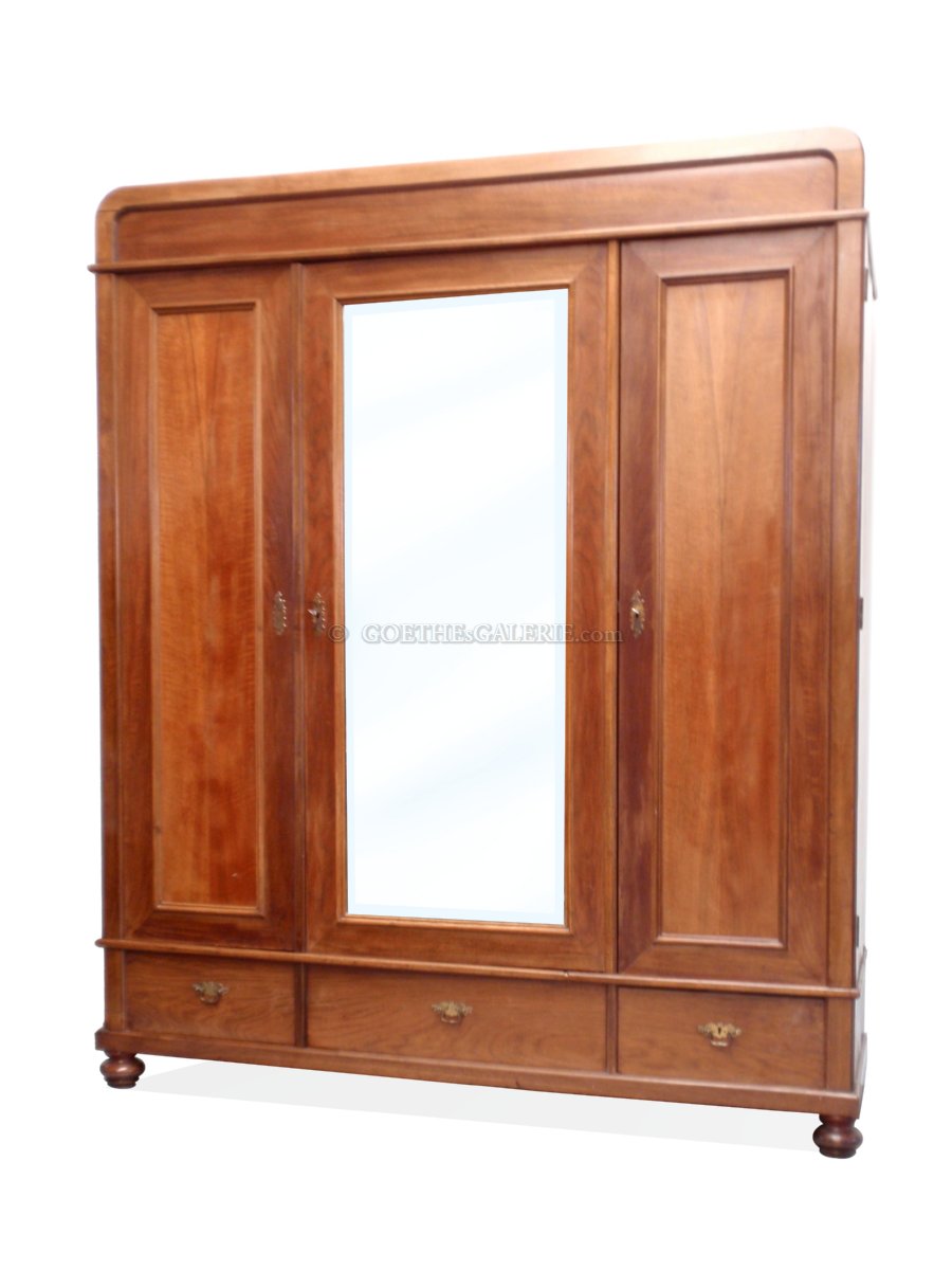 Jugendstil antik Kleiderschrank spiegel Antiquität