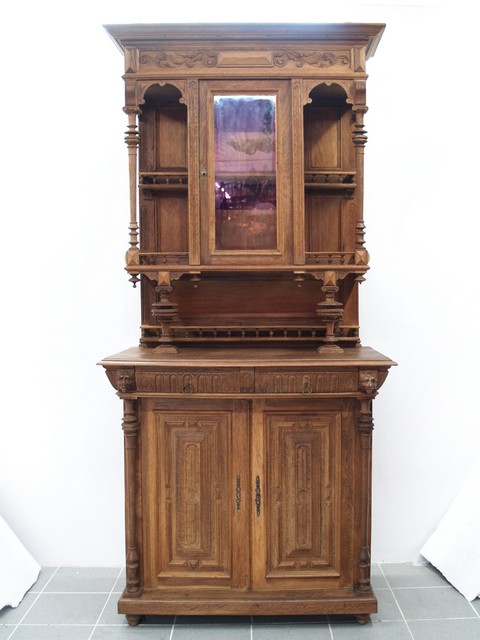 OLYMPUS DIGITAL CAMERA Antikes Buffet geschnitzt Schrank Altdeutsch Kredenz 1880 Massivholz Möbel restauriert