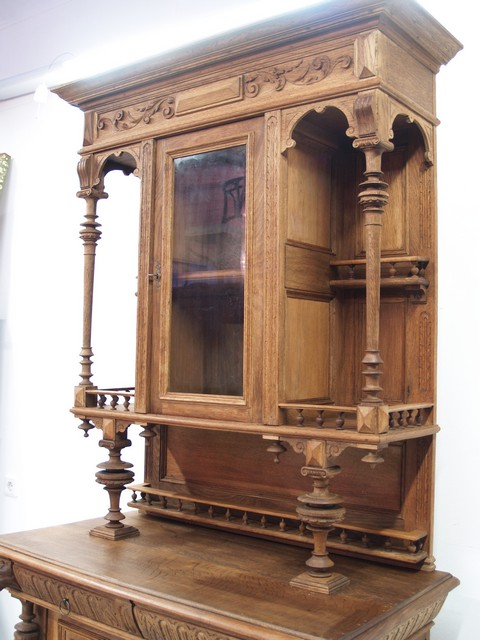 OLYMPUS DIGITAL CAMERA Antikes Buffet geschnitzt Schrank Altdeutsch Kredenz 1880 Massivholz Möbel restauriert