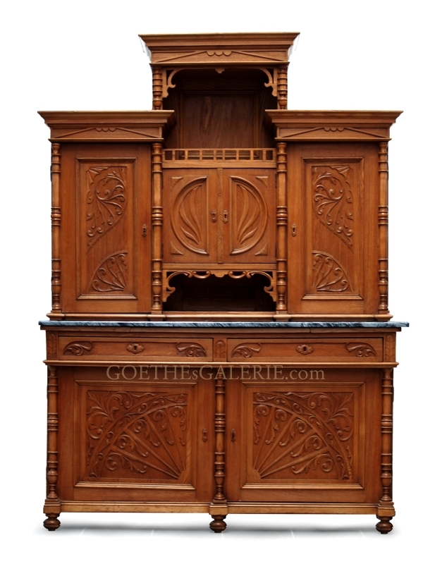 Kredenz Jugendstil Marmor Buffet Möbel antiker Schrank groß