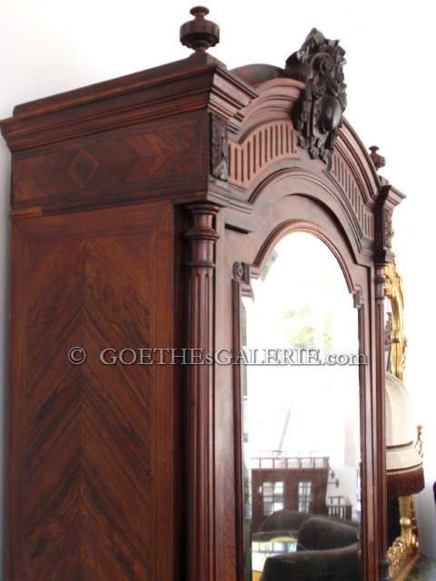 Empire Jugendstil Spiegel Möbel antiker Schrank groß