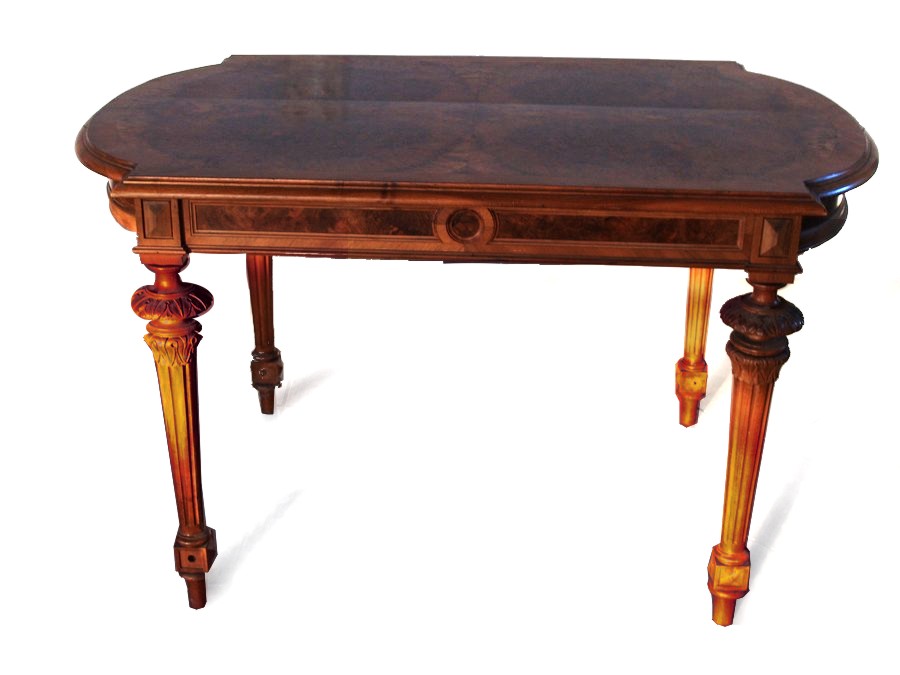 Read more about the article Gründerzeit Tisch mit wunderbarem Furnierbild