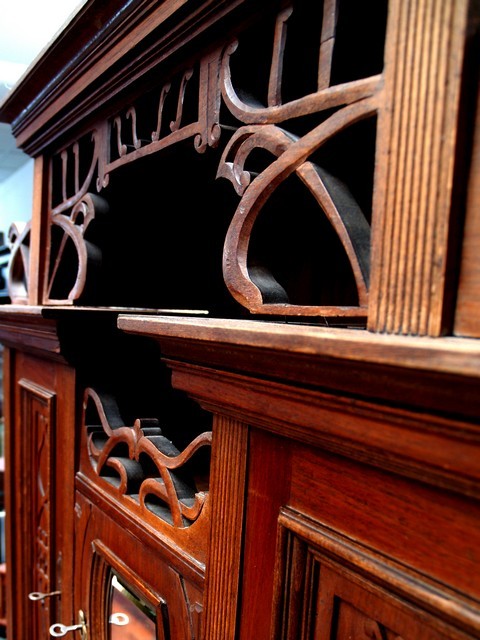 Jugendstil antik Möbel Peitschenschlag Marmor Kredenz Antiquität shop kaufen