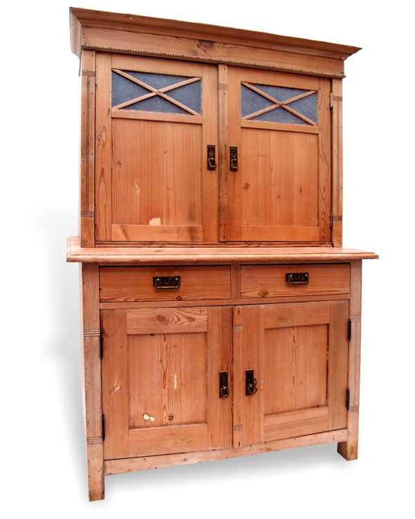 Read more about the article Antikes Buffet Naturholz, Shabby Chic Küchenschrank