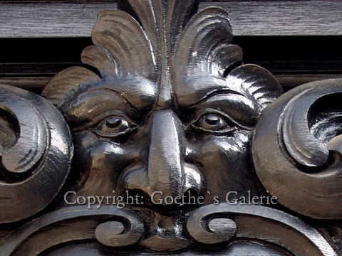 danziger barock schrank vollsaeulen gross schwarz antik antiquitaet g1741 22
