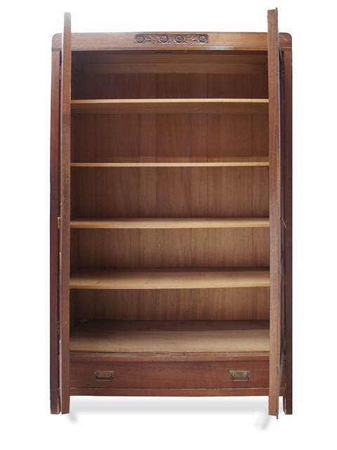 Jugendstil Schrank Rosen Schnitzerei 2 antiker Schrank Jugendstil