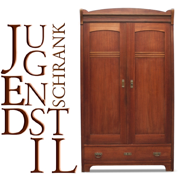 Foto (c) zeigt: Jugendstil Schrank antiker Schrank Jugendstil