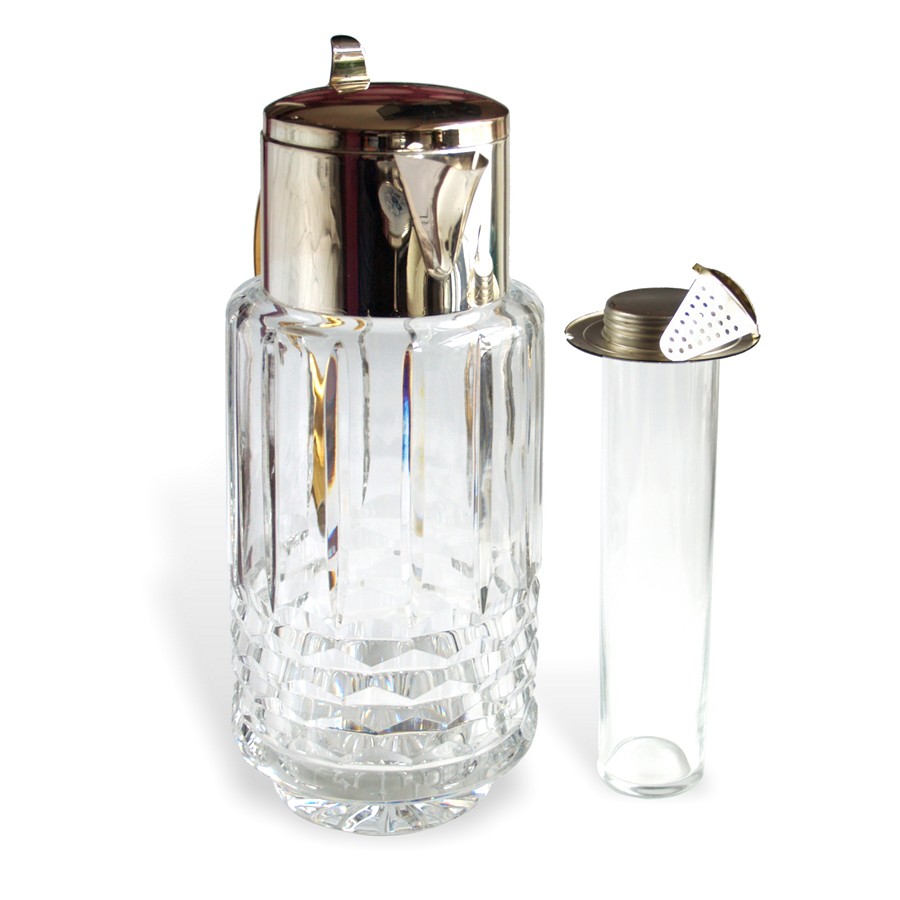 Read more about the article Bleirkistall Kalte Ente, großer Krug mit Glaseinsatz und Sieb