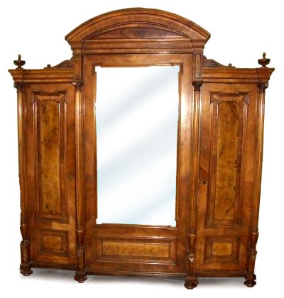 großer Kleiderschrank antik Spiegel