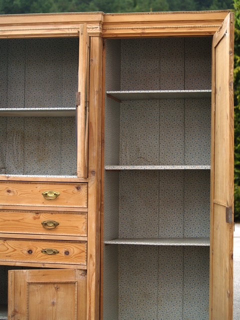 antike Küchenmöbel Naturholz Bauernmöbelstil Schrank Kredenz