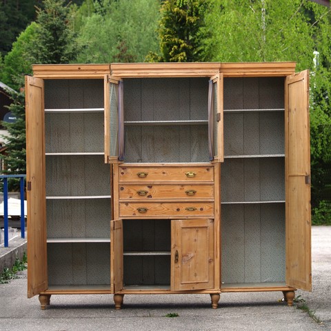 Küchenschrank antik Omas Massivholz Antiquität kaufen Shop Requisite Kredenz Bauernschrank Küche