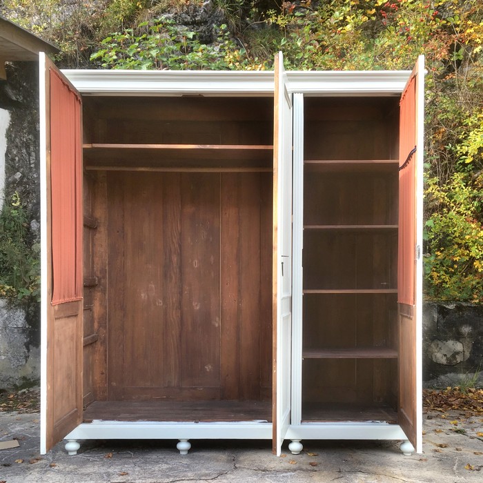 Kleiderschrank weiß antik Dielenschrank Jugendstil