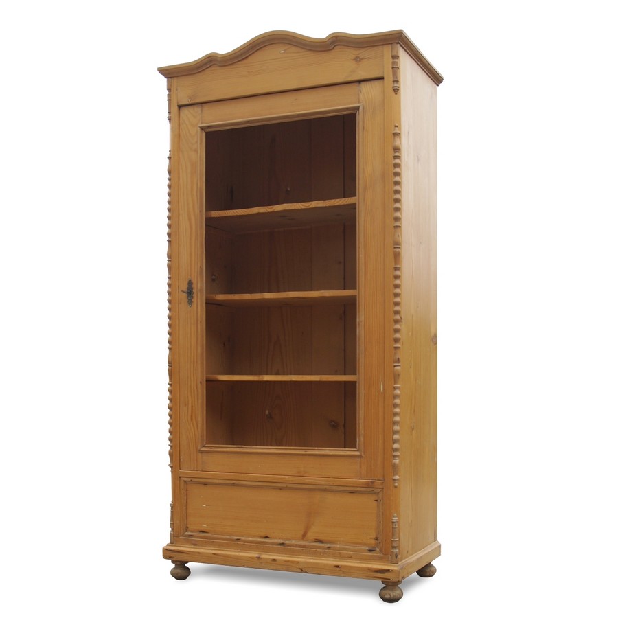 Read more about the article Antike Naturholz Gründerzeit Vitrine mit Geheimfach