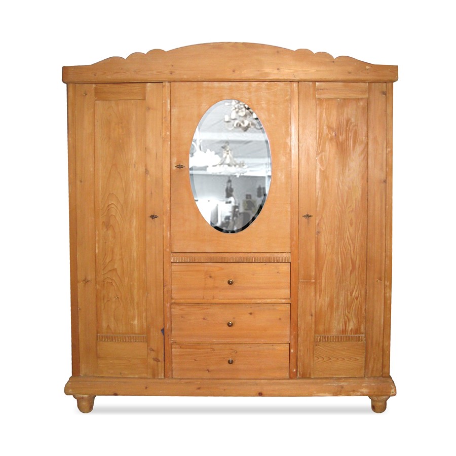 Read more about the article Bauernschrank antik, Naturholz Dielenschrank