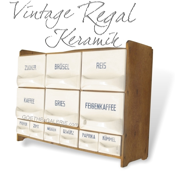 Read more about the article Shabby Chic Wandregal, echte Vintage Keramikschütten