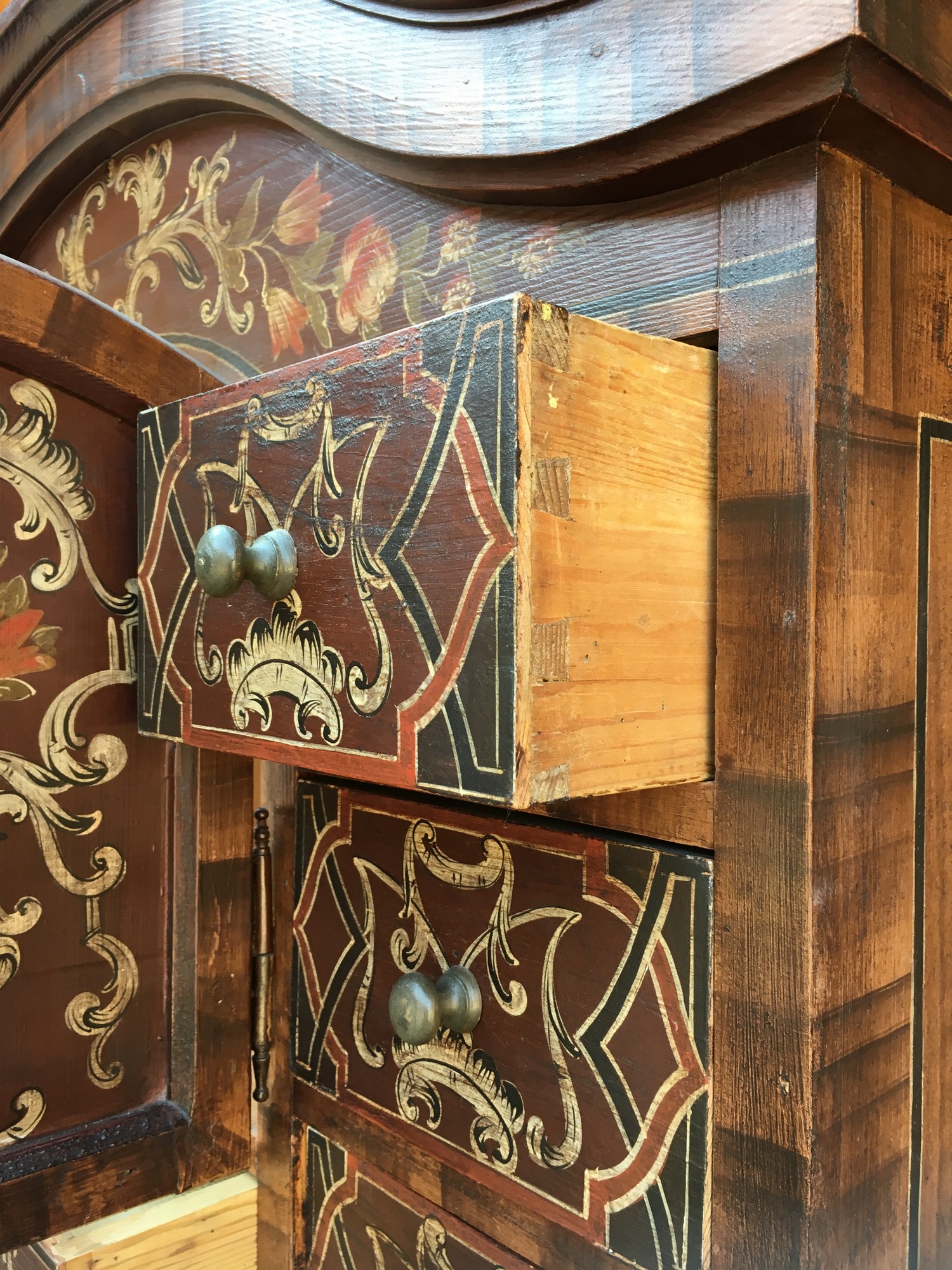Tabernakel Antiker Bauernschrank Antiquität Barock Vollholz Möbel