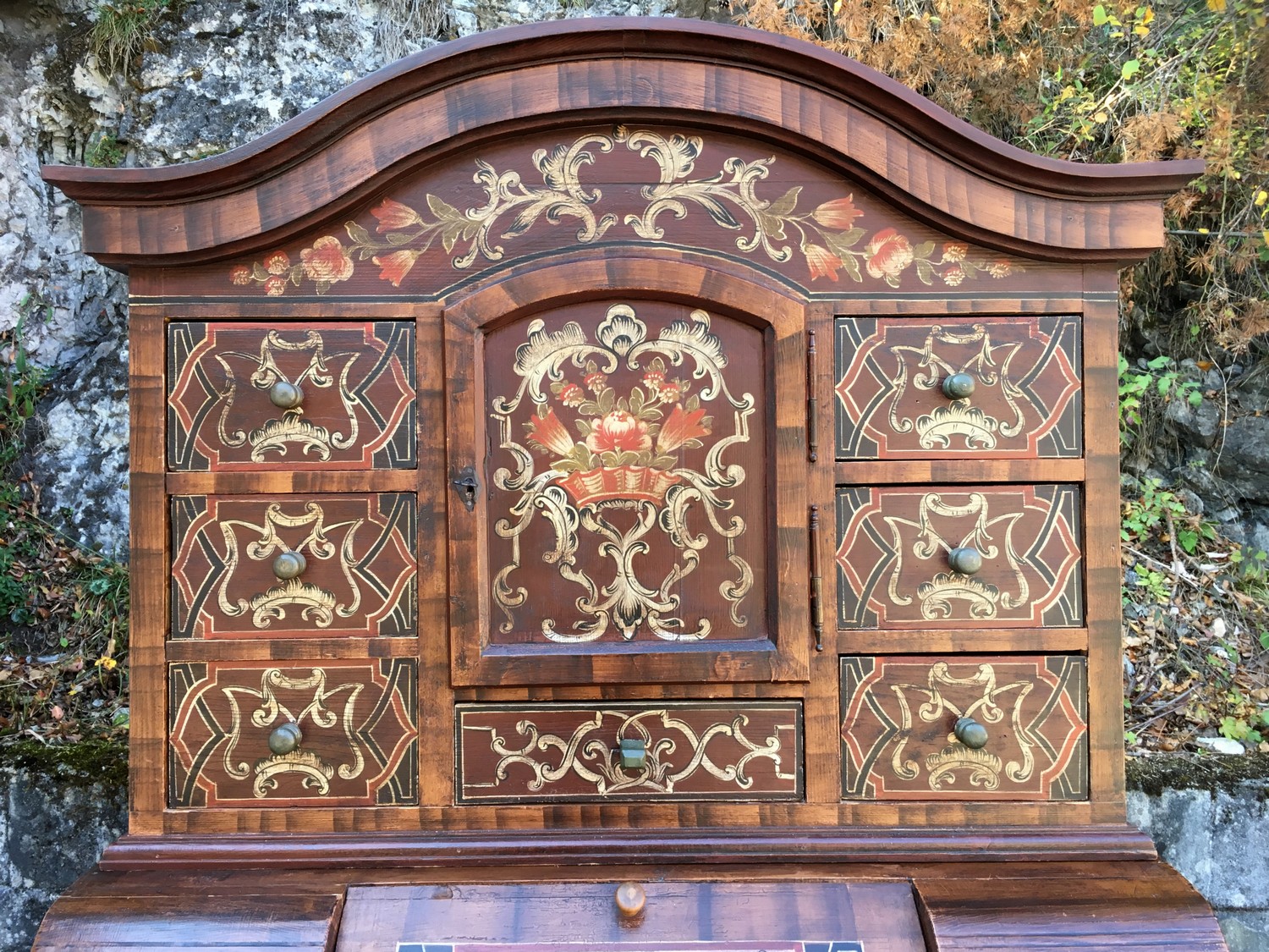 Tabernakel Antiker Bauernschrank Antiquität Barock Vollholz Möbel