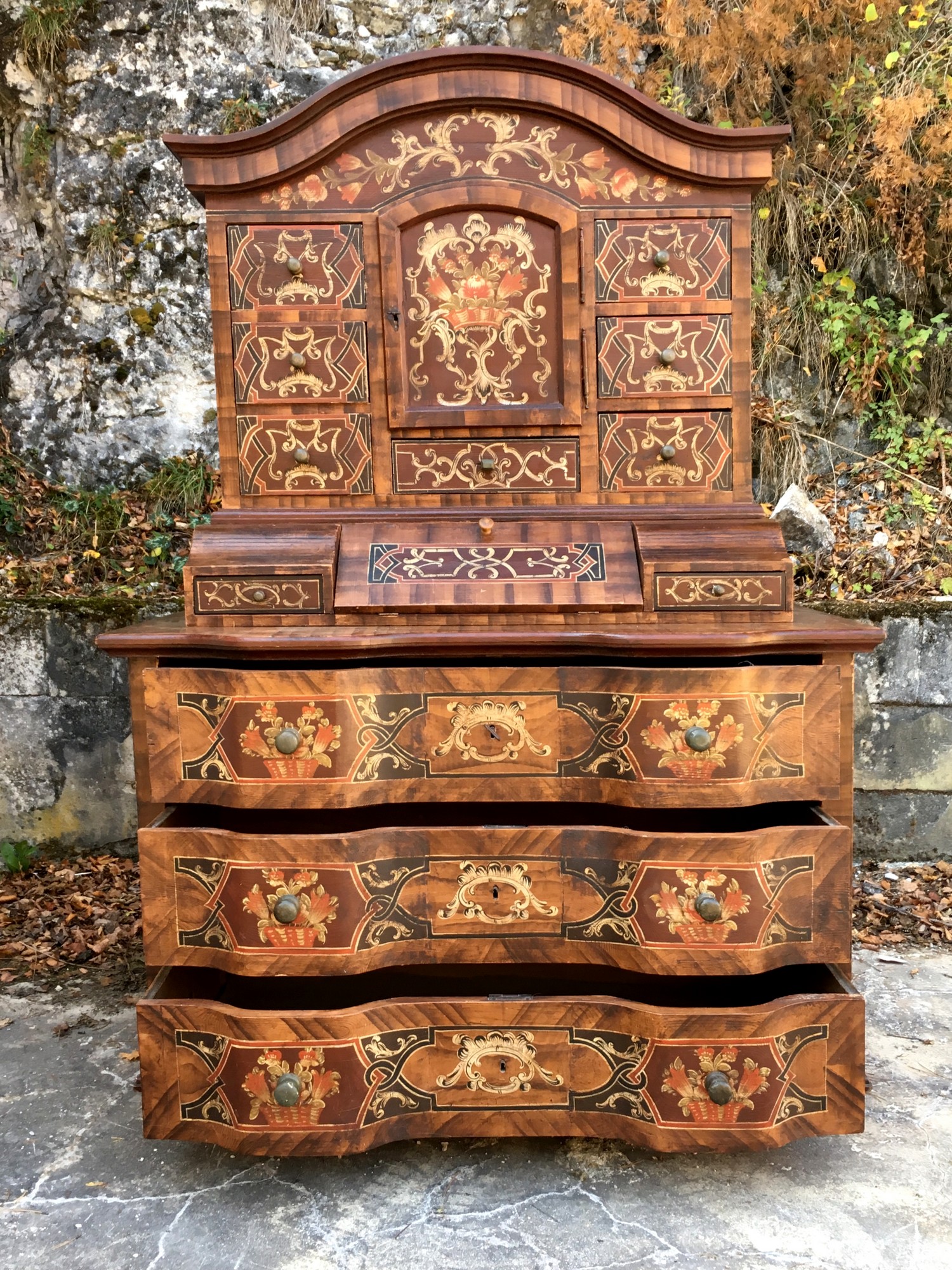 Tabernakel Antiker Bauernschrank Antiquität Barock Vollholz Möbel