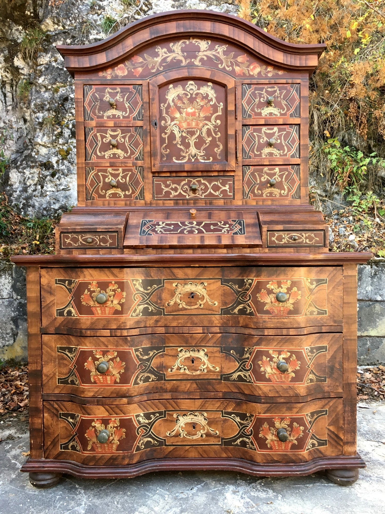 Tabernakel Antiker Bauernschrank Antiquität Barock Vollholz Möbel