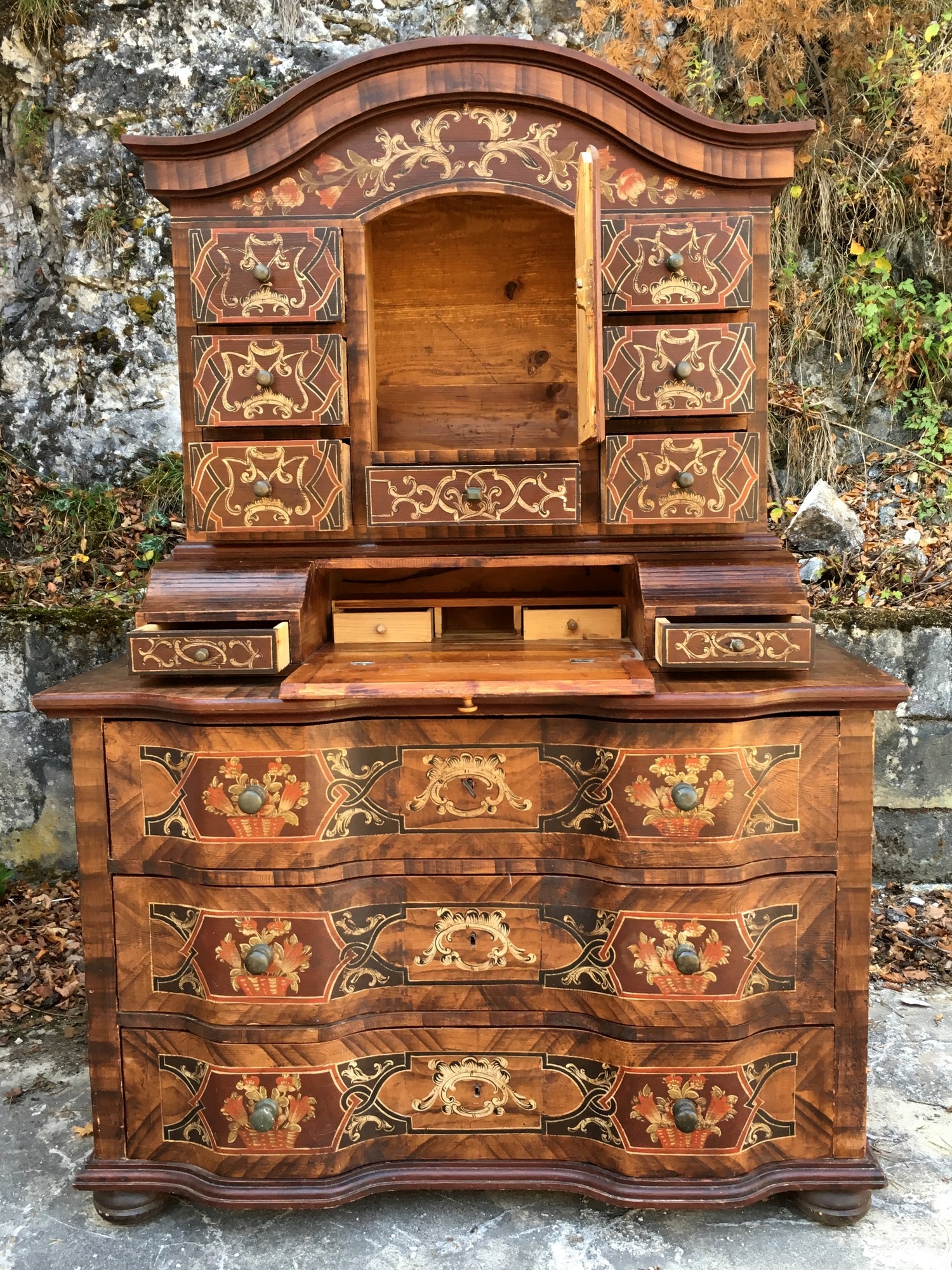Tabernakel Antiker Bauernschrank Antiquität Barock Vollholz Möbel
