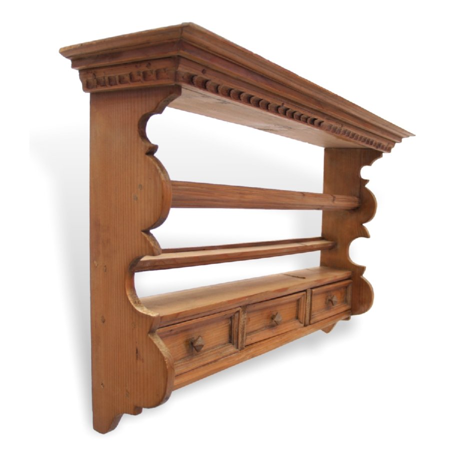 Read more about the article Altes Vintage Tellerregal Shabby Chic Küchenmöbel