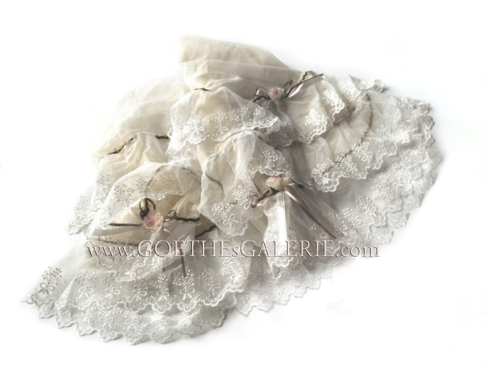 tischtuch spitze bestickt shabby chic elegant tuellspitze 1 3