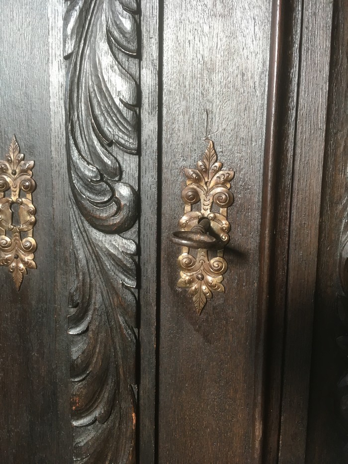 Antiker Schrank Vertiko Antiquität kaufen shop Schrank Gründerzeit Muscheln Antiquität kaufen Möbel