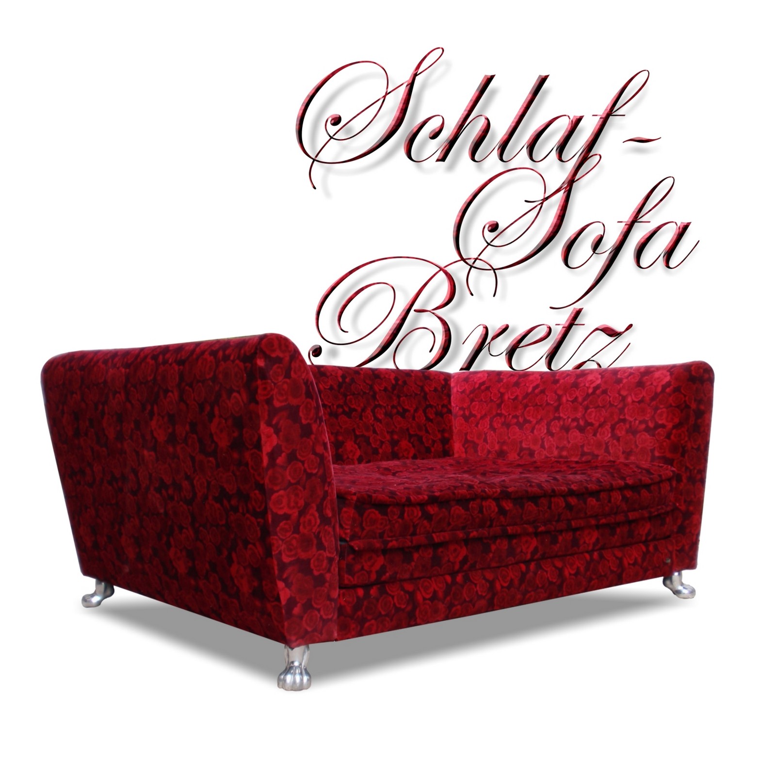 Bretz Rosen 4334 Sofa Bettsofa ausziehbar Monster rot 1 01