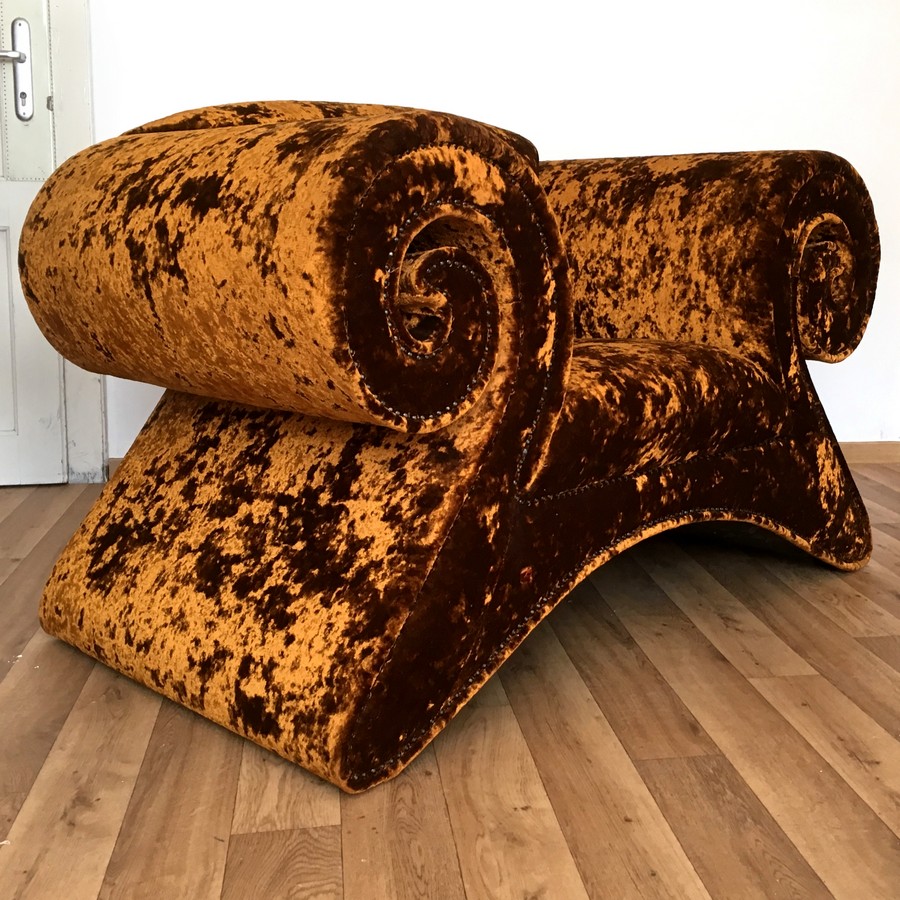 Bretz Mammut rotes Glamoursamt Sofa 24 Bretz Mammut 4549 2