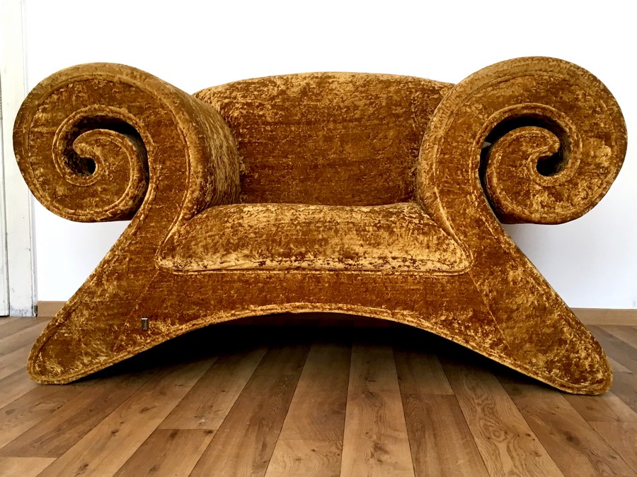 Bretz Mammut Sofa Stuhl Gold Bronze Schimmerndes Designmöbel Bretz Mammut Sofa Stuhl Gold Bronze Schimmerndes Designmöbel