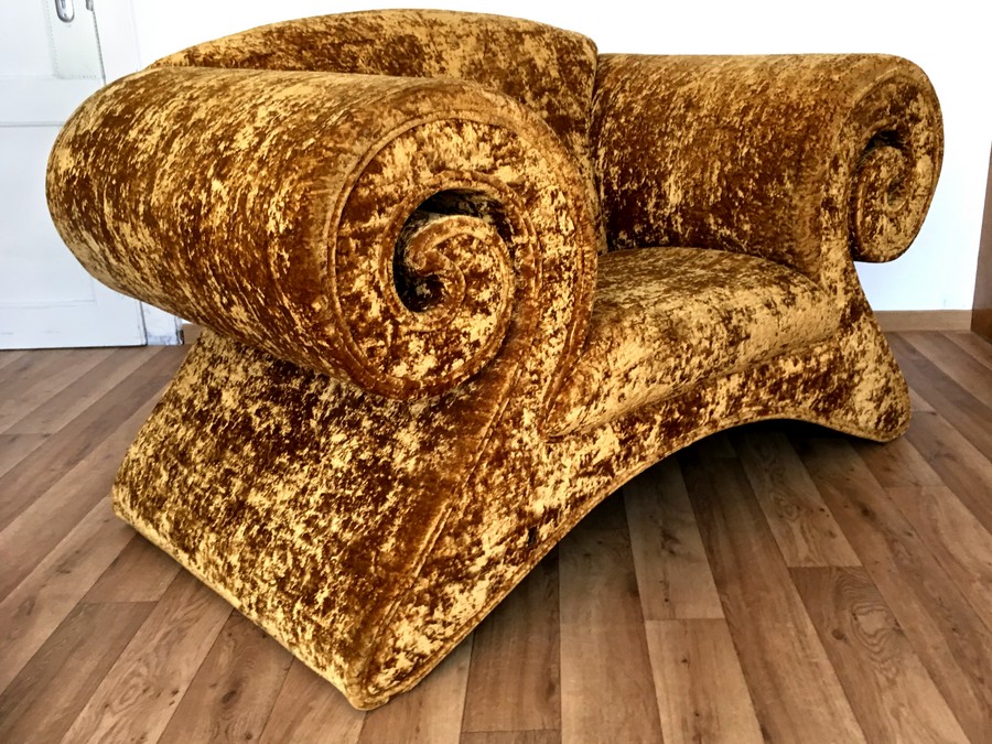 Bretz Mammut Sofa Stuhl Gold Bronze Schimmerndes Designmöbel Bretz Mammut Sofa Stuhl Gold Bronze Schimmerndes Designmöbel