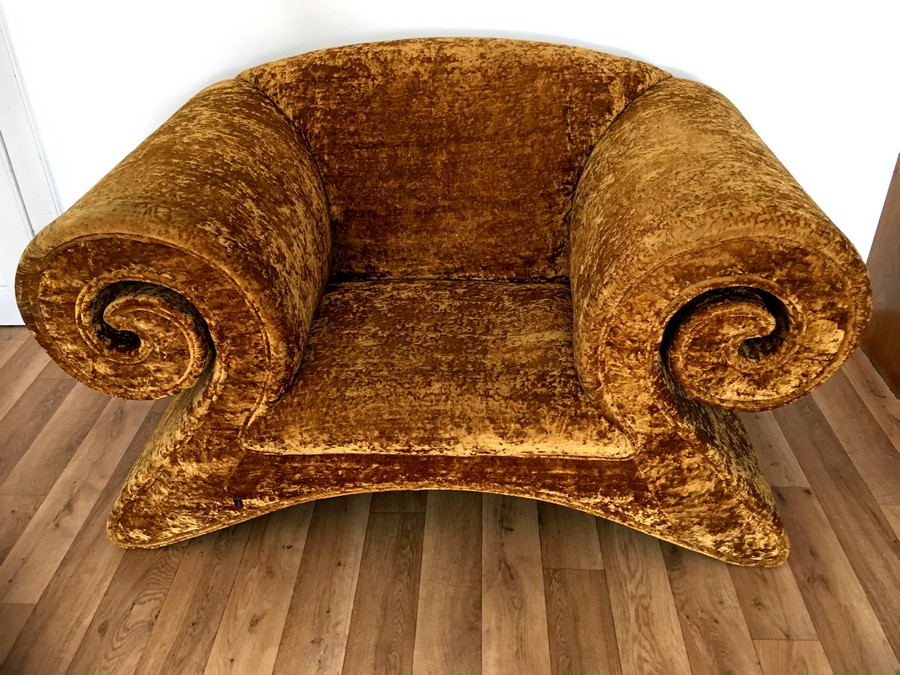 Bretz Mammut Sofa Stuhl Gold Bronze Schimmerndes Designmöbel Bretz Mammut Sofa Stuhl Gold Bronze Schimmerndes Designmöbel