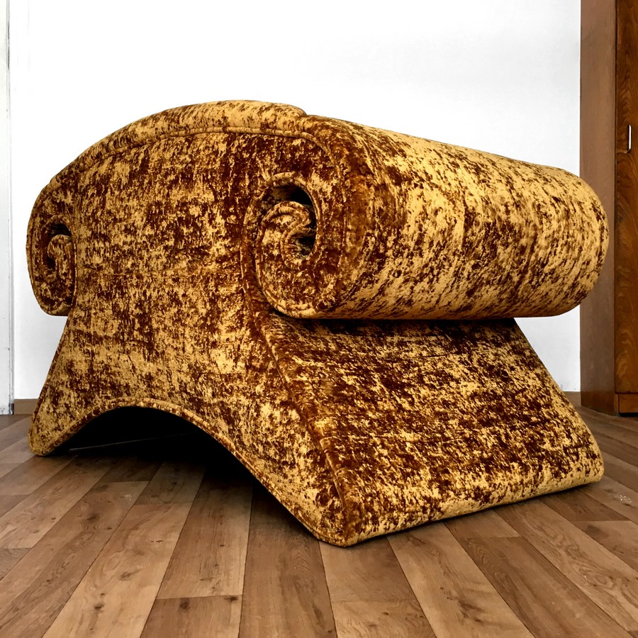 Bretz Mammut Sofa Stuhl Gold Bronze Schimmerndes Designmöbel Bretz Mammut Sofa Stuhl Gold Bronze Schimmerndes Designmöbel