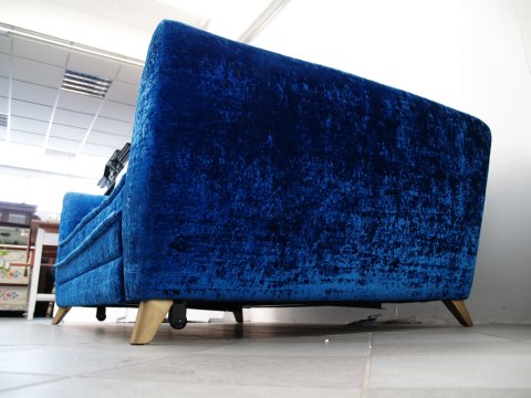 Bretz sofa designklassiker lounge glamoursamt sofa monster bett blau