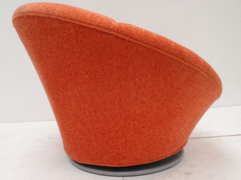 Bretz Pool Pop Art Design bretz designklassiker lounge pool drehstuhl ufo orange kräuselvelours