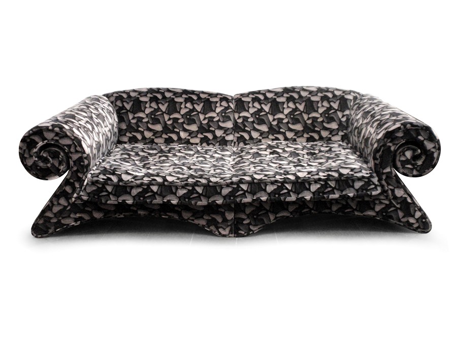 Bretz Mammut rotes Glamoursamt Sofa 16 Bretz Sofa 3058 mammut schwarz stone 2