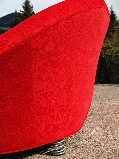 Bretz Pool "Ufo" Sofa Samt Strukturstoff 2 Bretz Sofa Pool Strukturstoff Samt rot 5