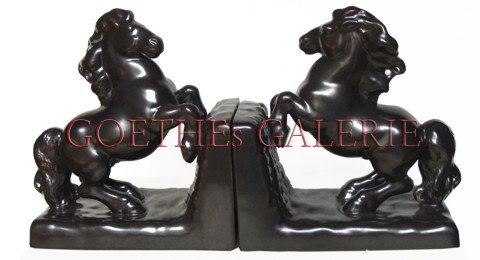 Buchstuetzen Keramik Gmundner powolny pferd 1