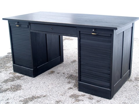 Schreibtisch antik restauriert massivholz Herrenzimmer Möbel Antiquität Jugendstil