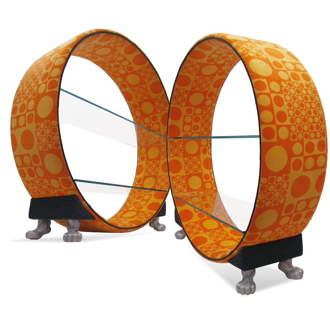 Panton Geometri Stoff Bretz Regal orange 1