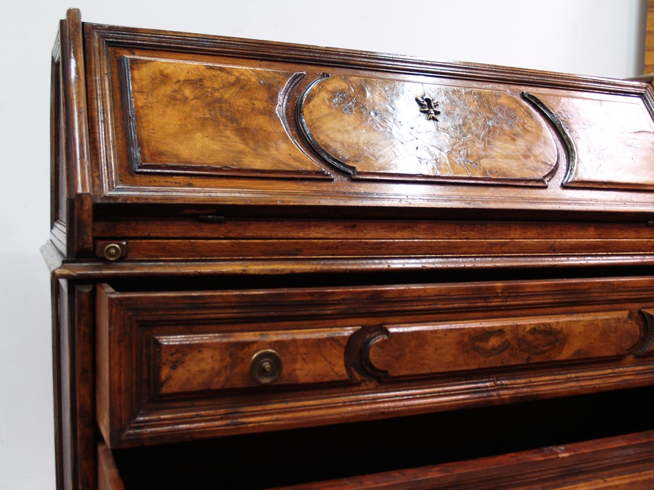 Schreibtisch antik restauriert massivholz Herrenzimmer Möbel Antiquität Sekretär Kommode Schreibschrank