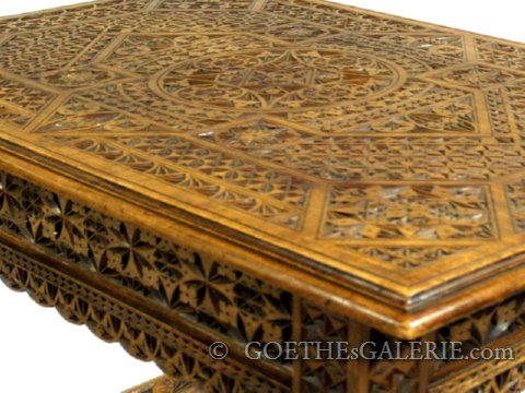 antiker tisch geschnitzt wohnzimmertisch 4